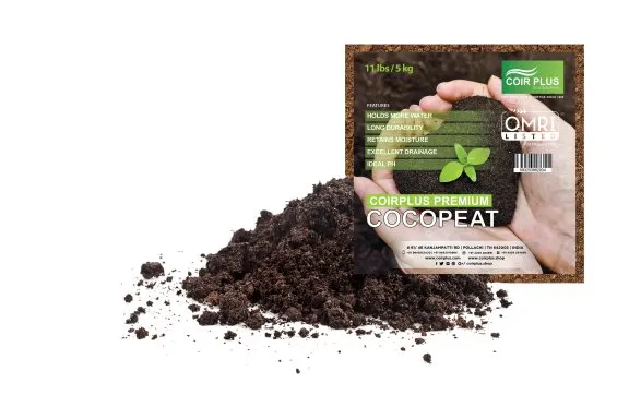 Loose cocopeat with an OMRI-listed retail pack