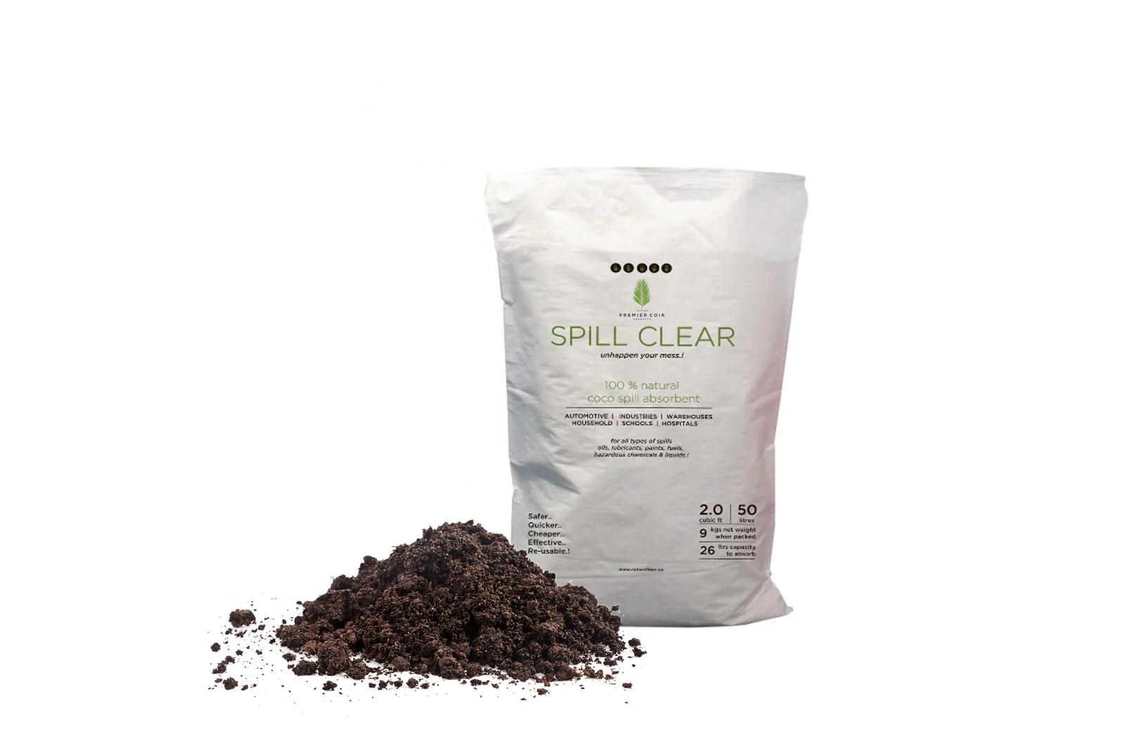 Spill Clear absorbent bag and loose absorbent